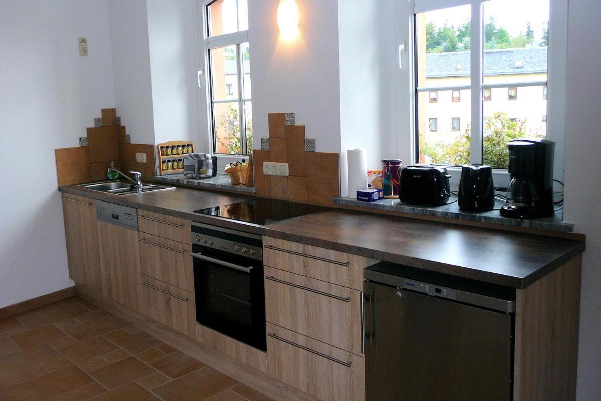 Pension Und Ferienwohnung Am Teich 施莱茨 外观 照片